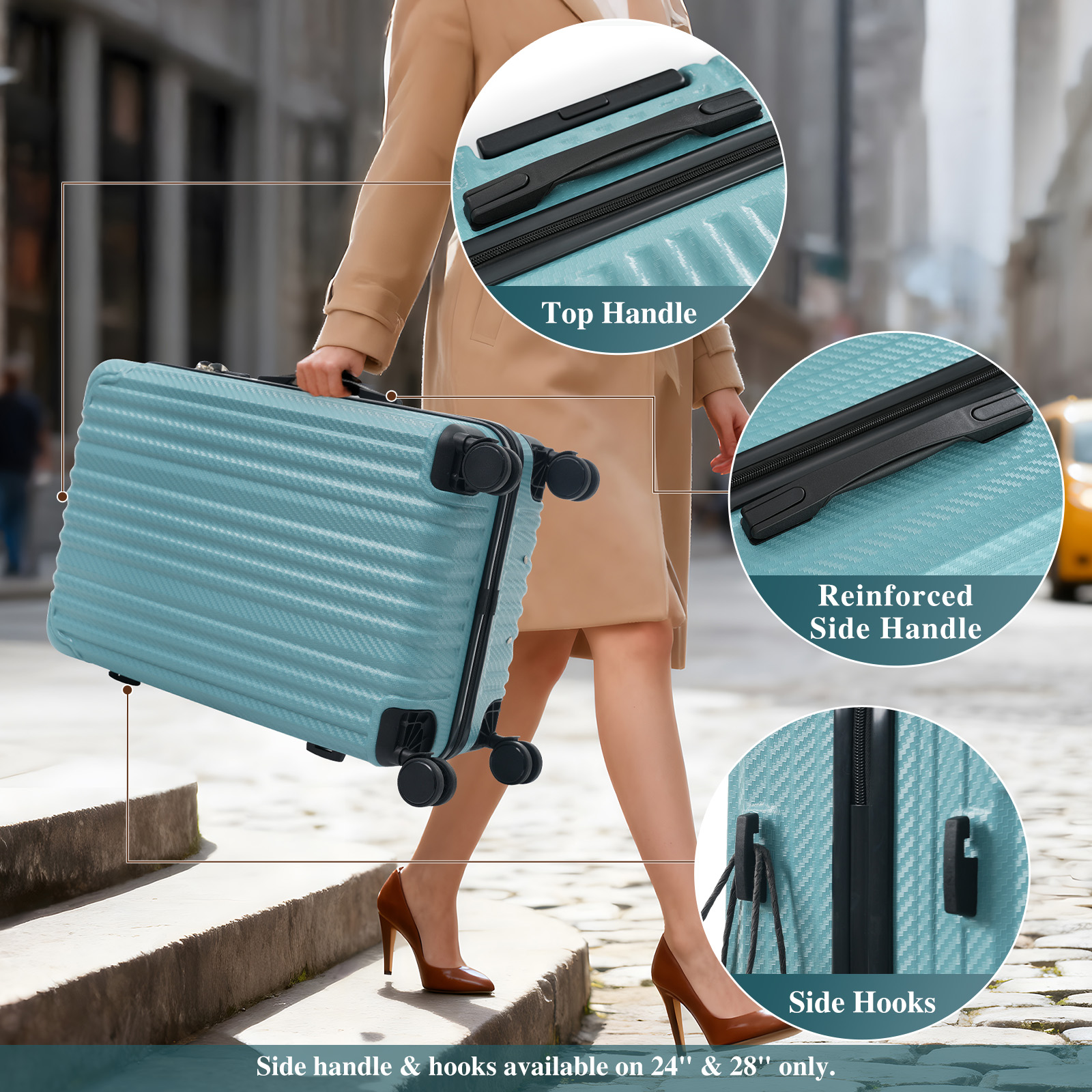 Durable Hardshell 3-Piece Luggage Set