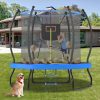 8FT Trampoline with Basketball Hoop, Enclosure net and Ladder