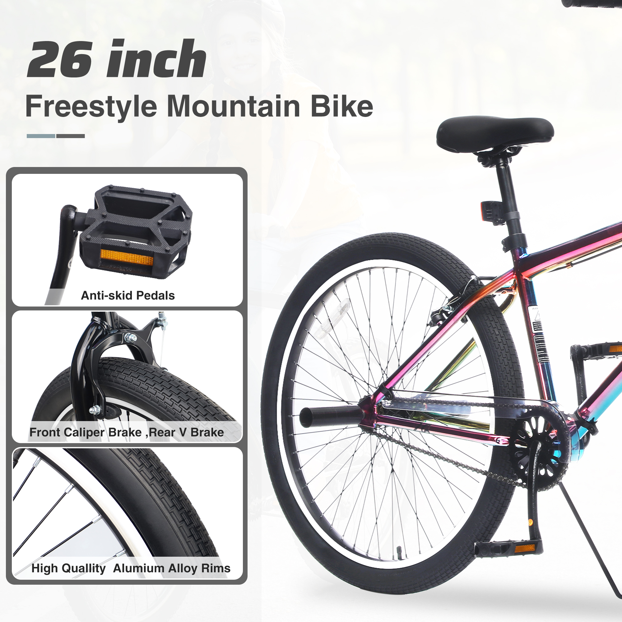 ZUKKA 26 Inch Freestyle Bike for Teens