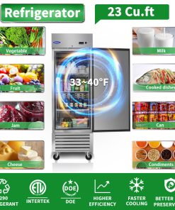 Orikool 27" Commercial Reach-In Refrigerator