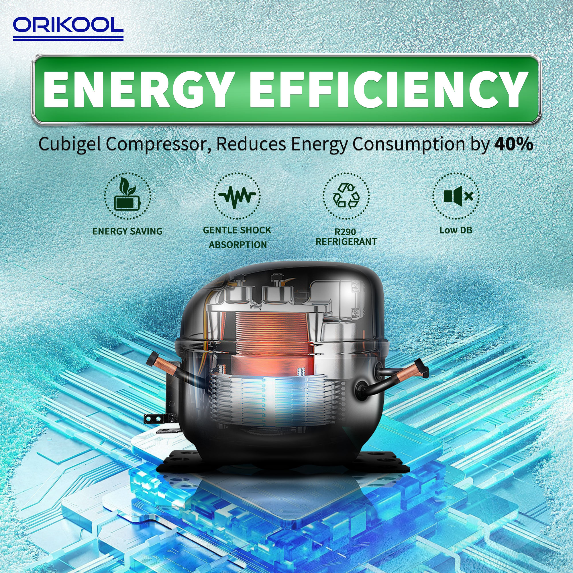 Orikool 54" Commercial Refrigerator