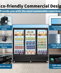 Orikool Commercial Reach-In Display Freezers