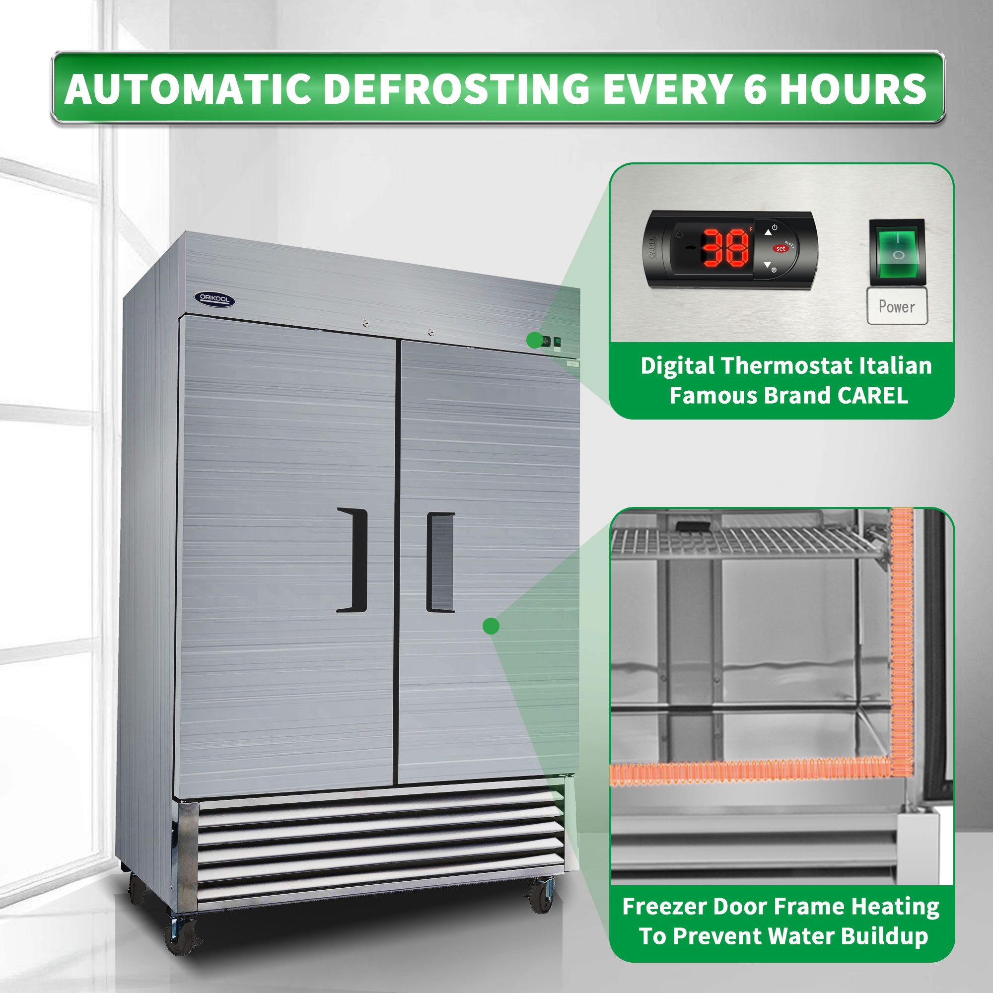 Orikool 54" Commercial Refrigerator