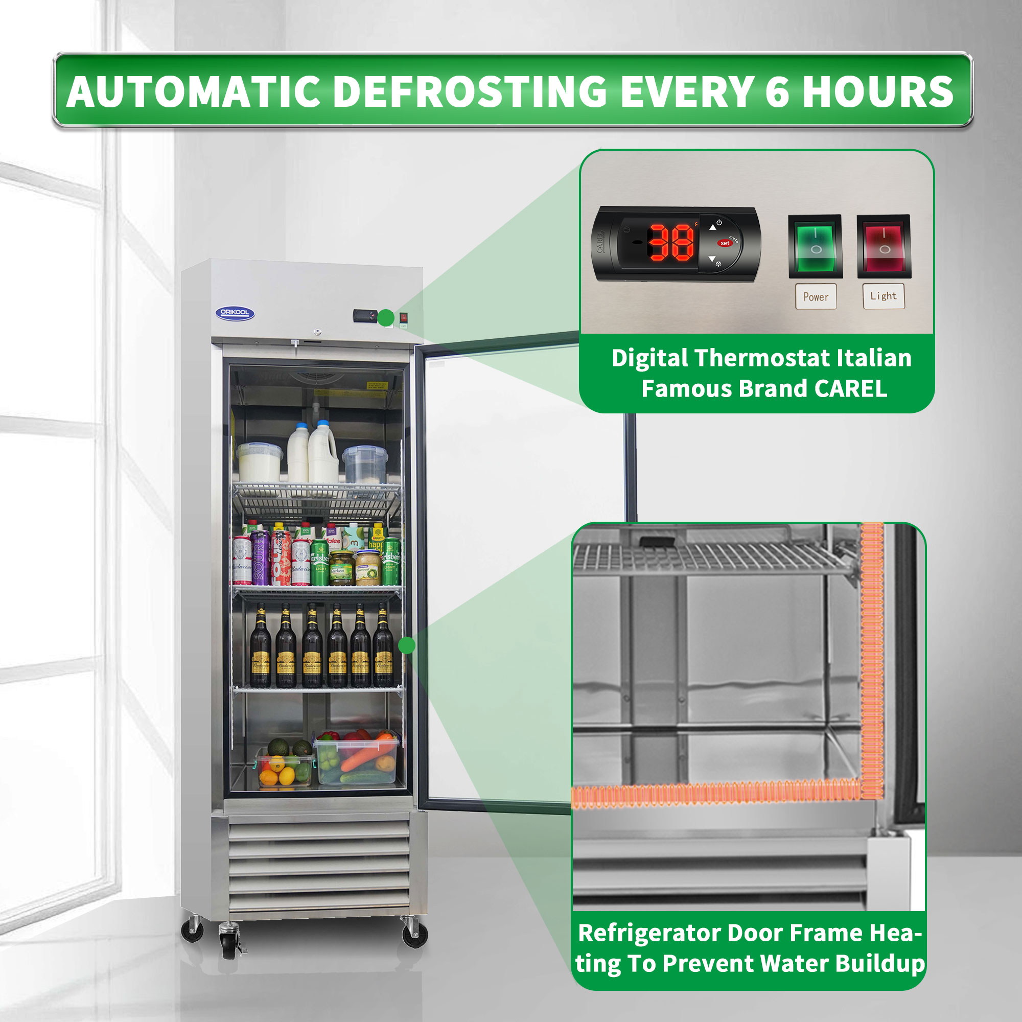 Orikool 27" Commercial Display Refrigerator