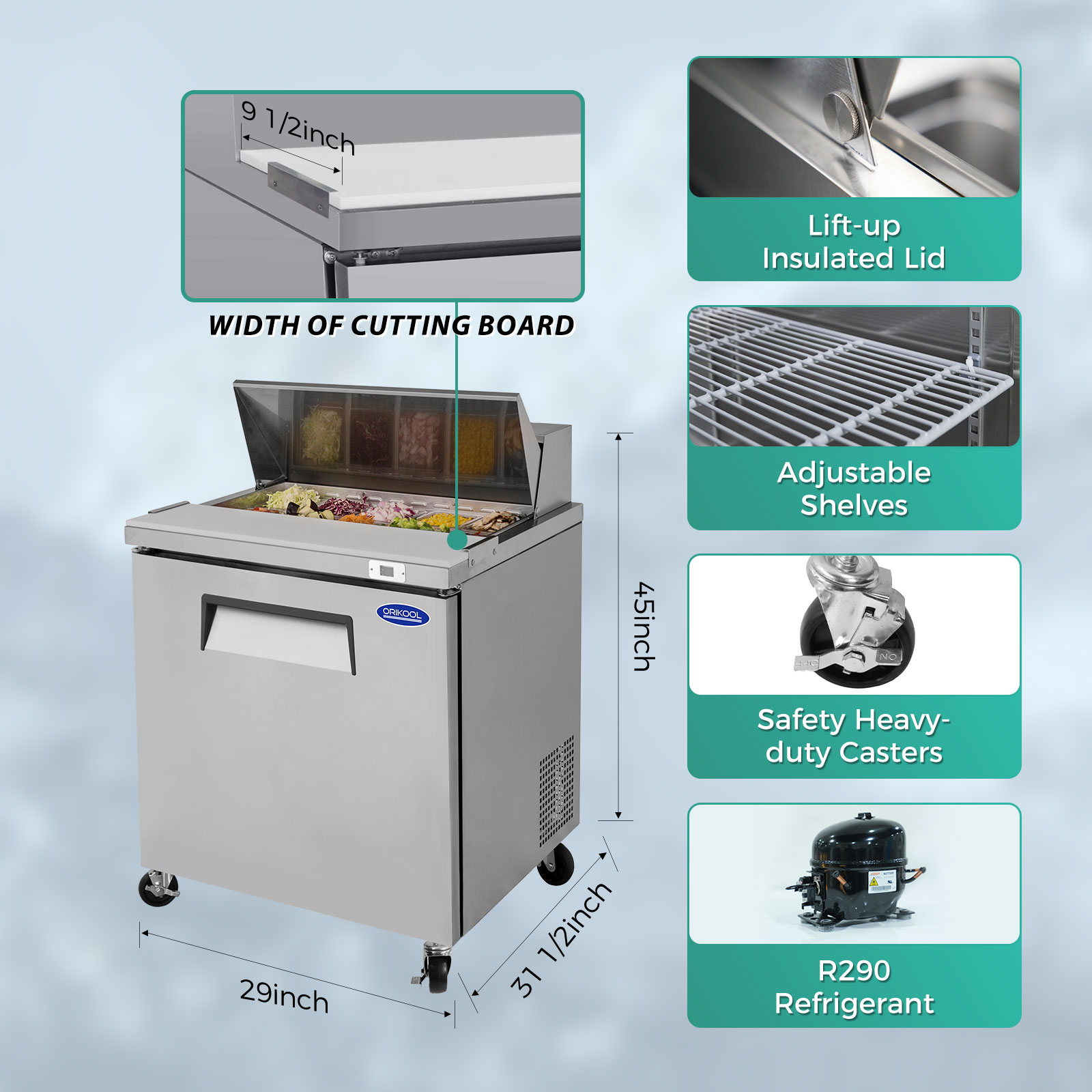 Orikool 29 IN Commercial Refrigerators