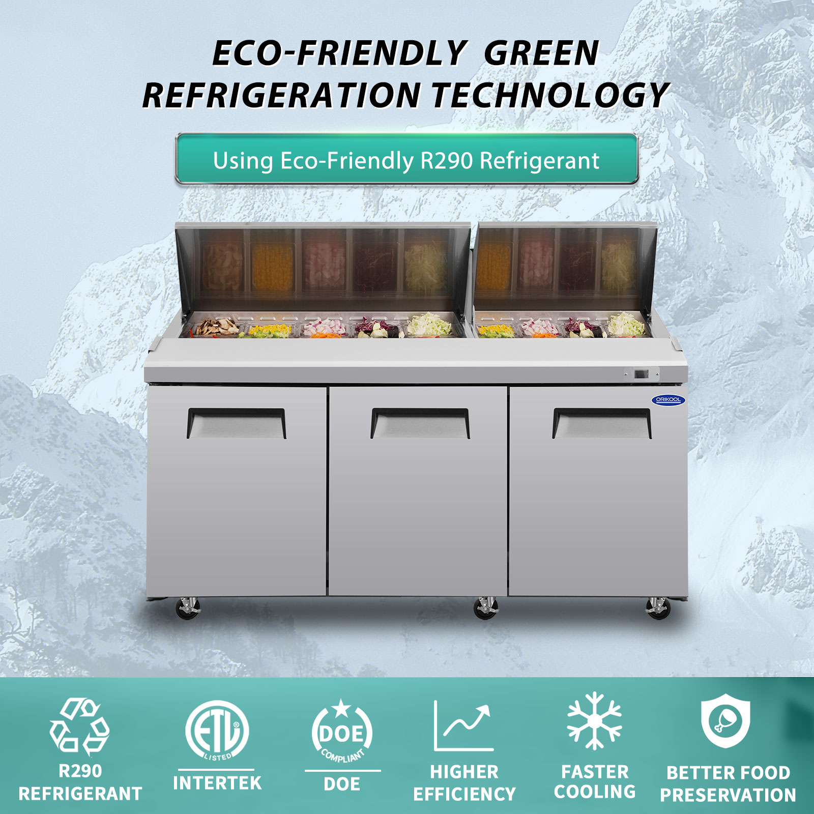 Orikool 72 In Commercial Refrigerators