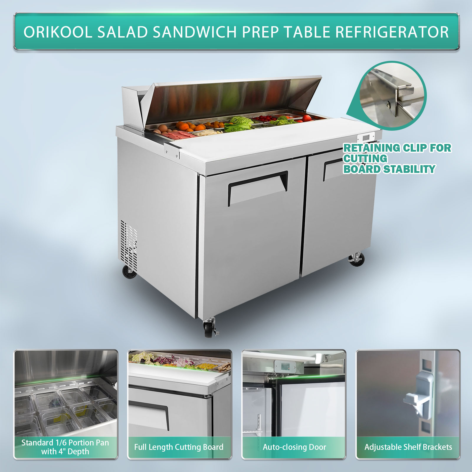 Orikool 48 IN Commercial Refrigerators