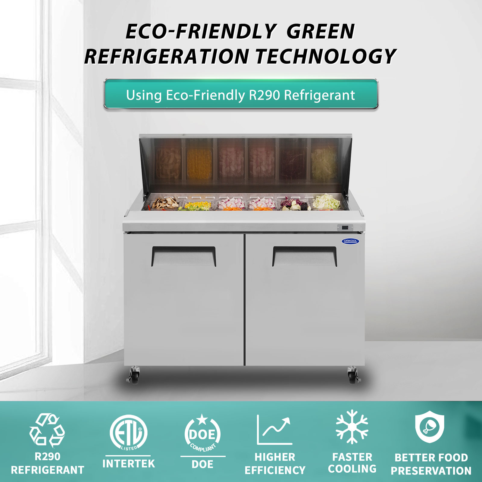 Orikool 48 IN Commercial Refrigerators