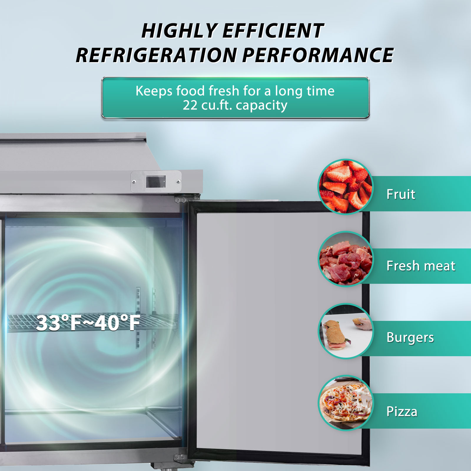 Orikool 72 In Commercial Refrigerators