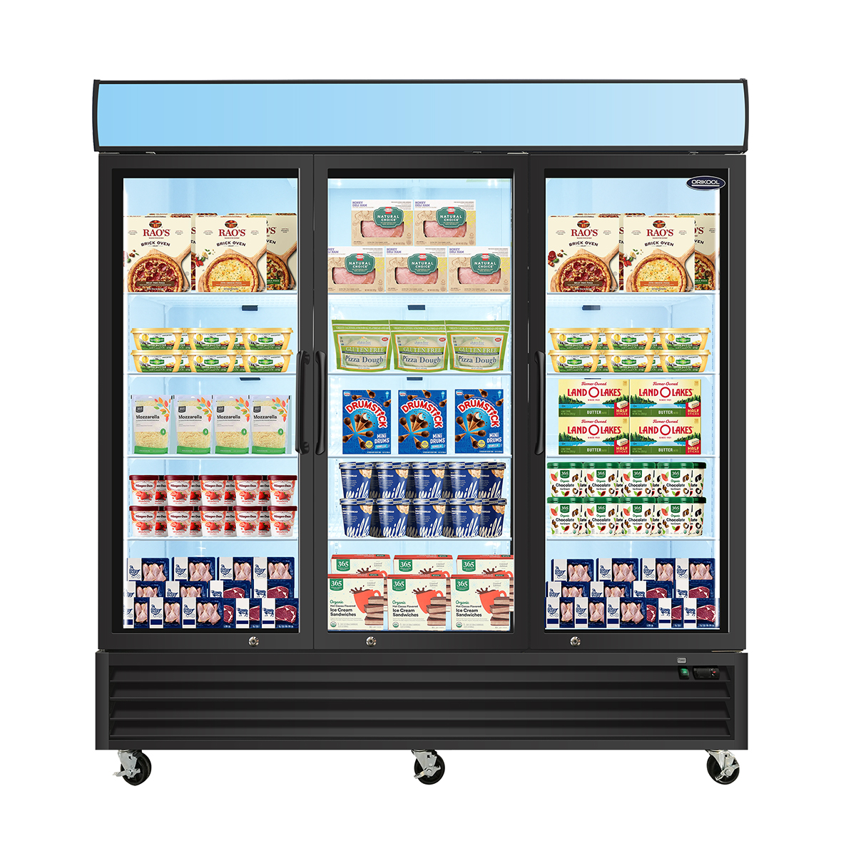 Orikool Commercial Reach-In Display Freezers