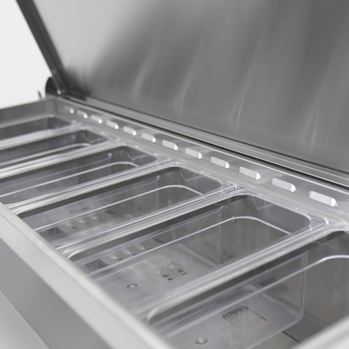 Orikool 44 IN Commercial Pizza Prep Table with a Built-in Refrigerator