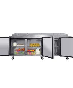 Orikool 93 In Commercial Pizza Prep Table With A Built-in Refrigerator