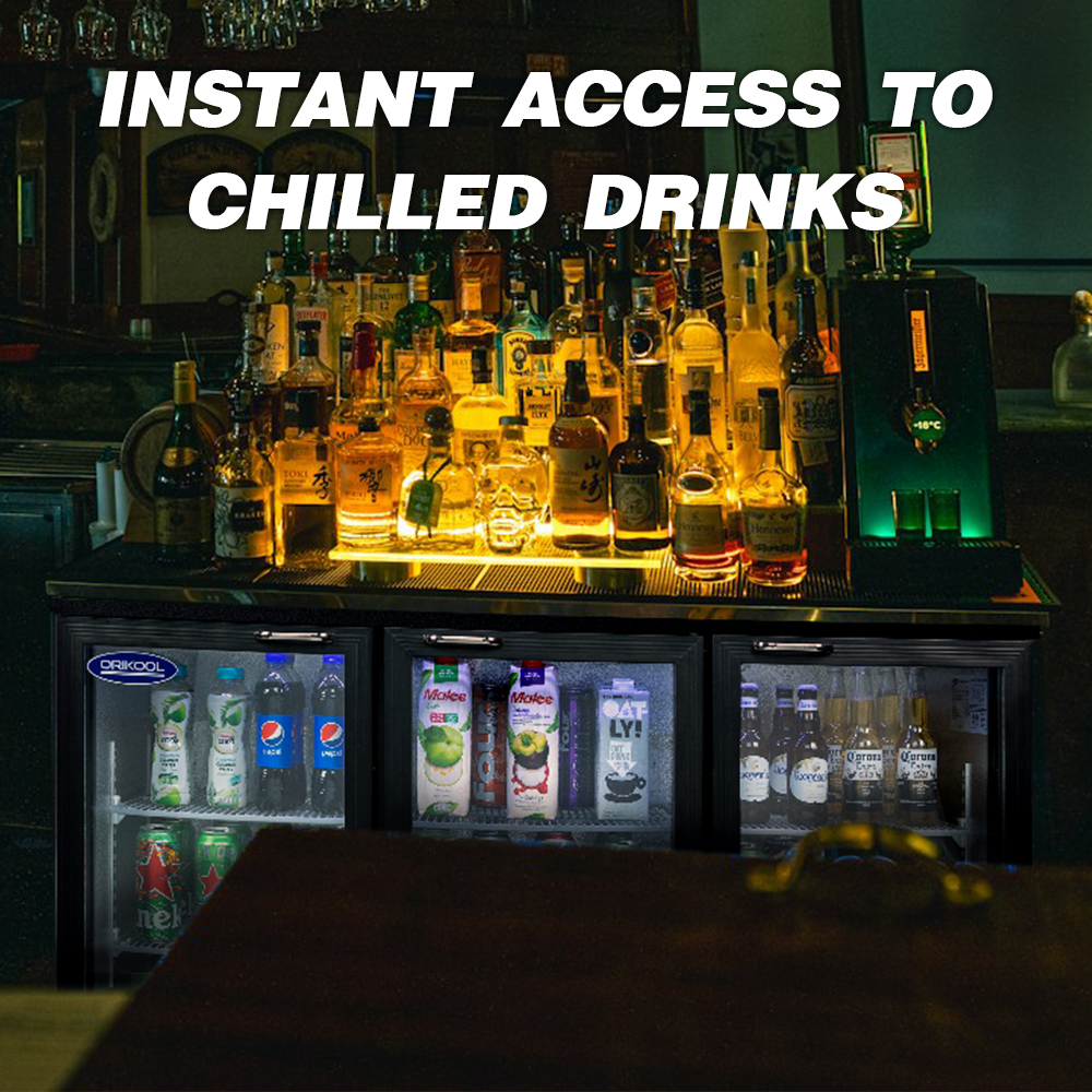Orikool 3 Glass Door Beverage Refrigerators