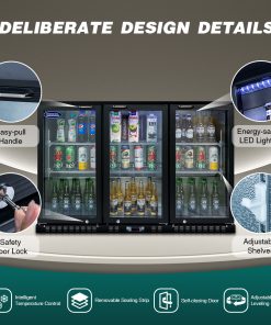 Orikool 3 Glass Door Beverage Refrigerators