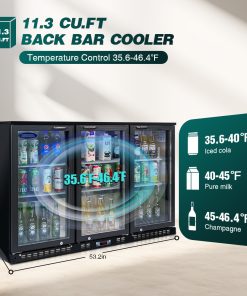 Orikool 3 Glass Door Beverage Refrigerators