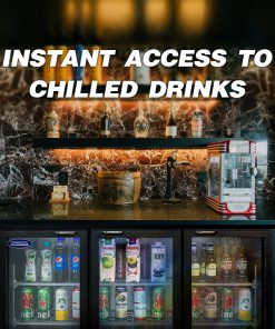 Orikool 3 Glass Door Beverage Refrigerators