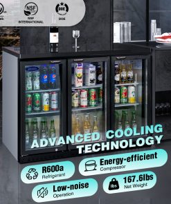Orikool 3 Glass Door Beverage Refrigerators