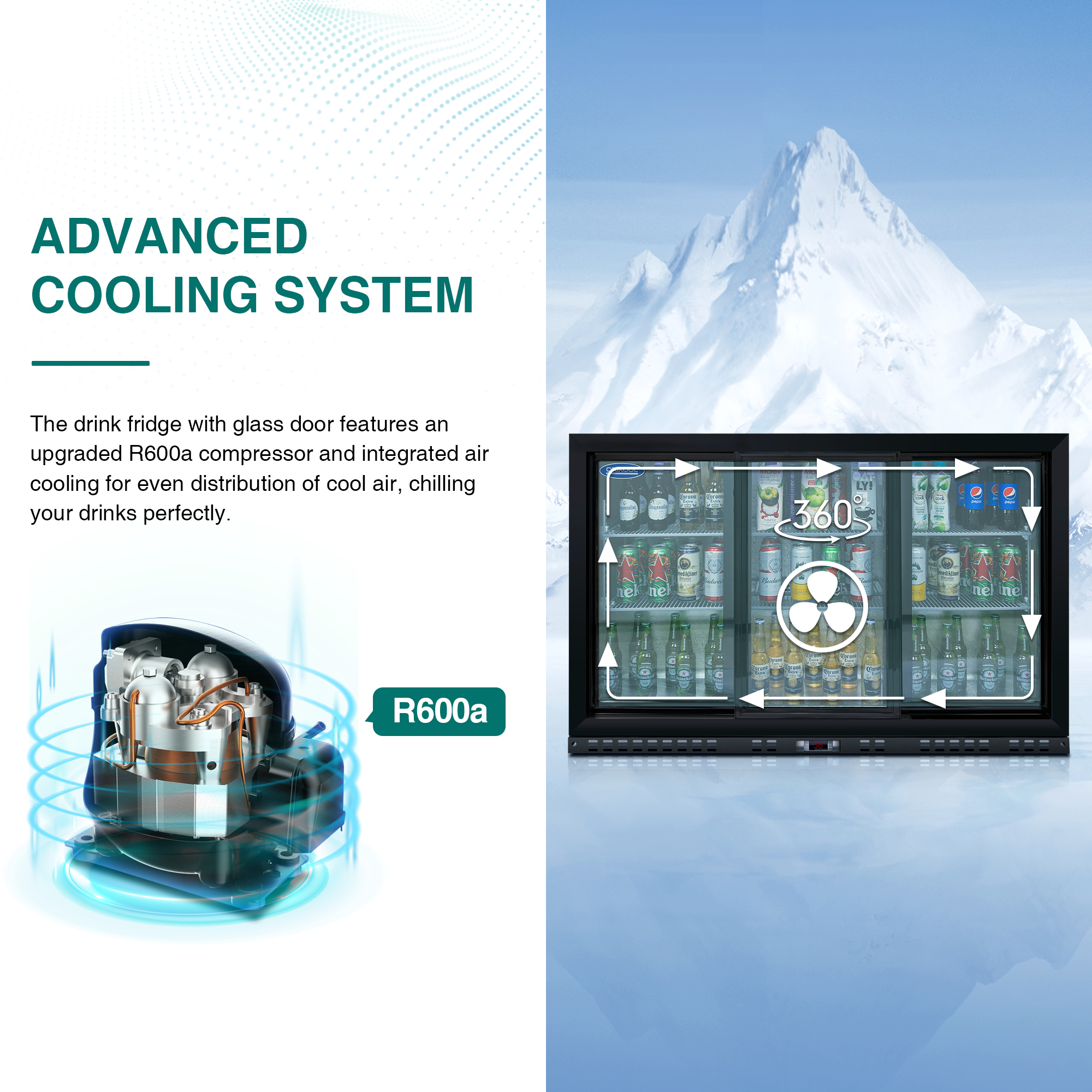 Orikool 53 Inch Beverage Refrigerators