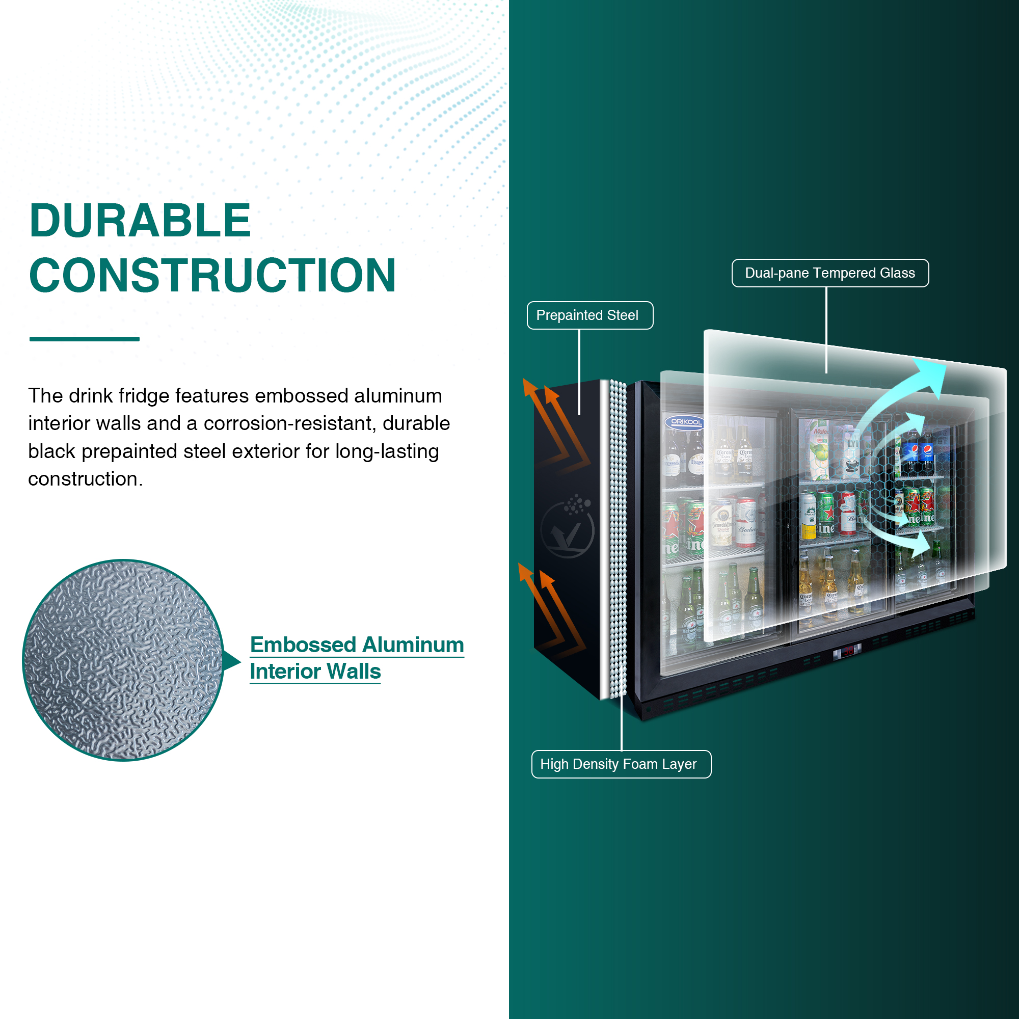 Orikool 53 Inch Beverage Refrigerators