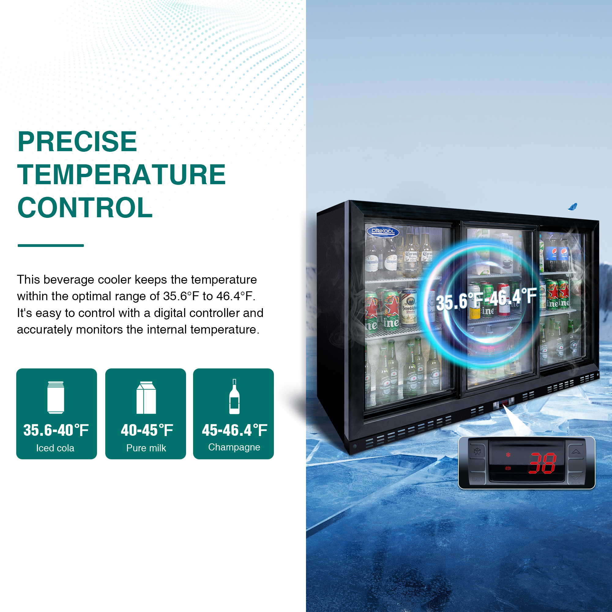 Orikool 53 Inch Beverage Refrigerators