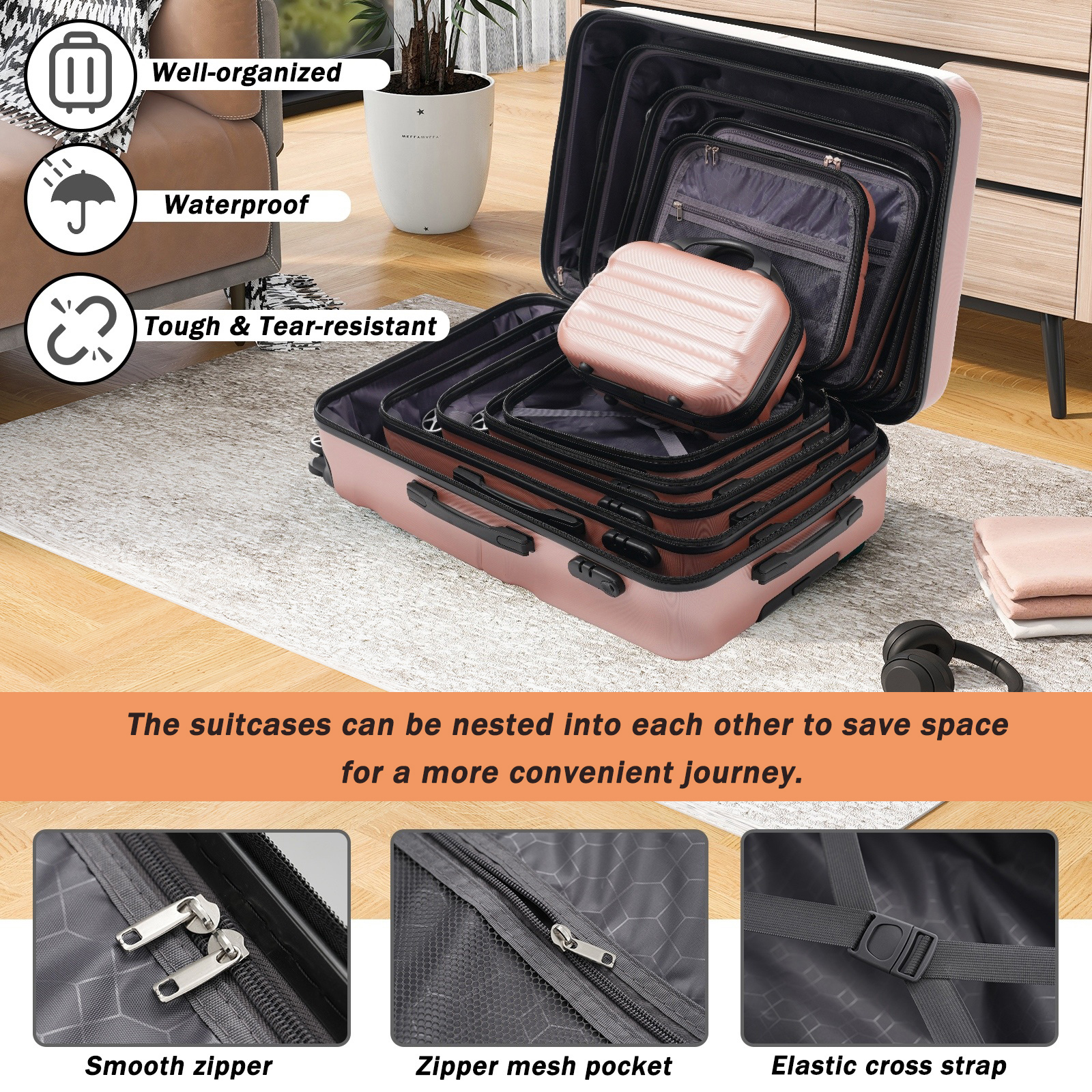 4 Piece of Hardshell ABS Luggage Set