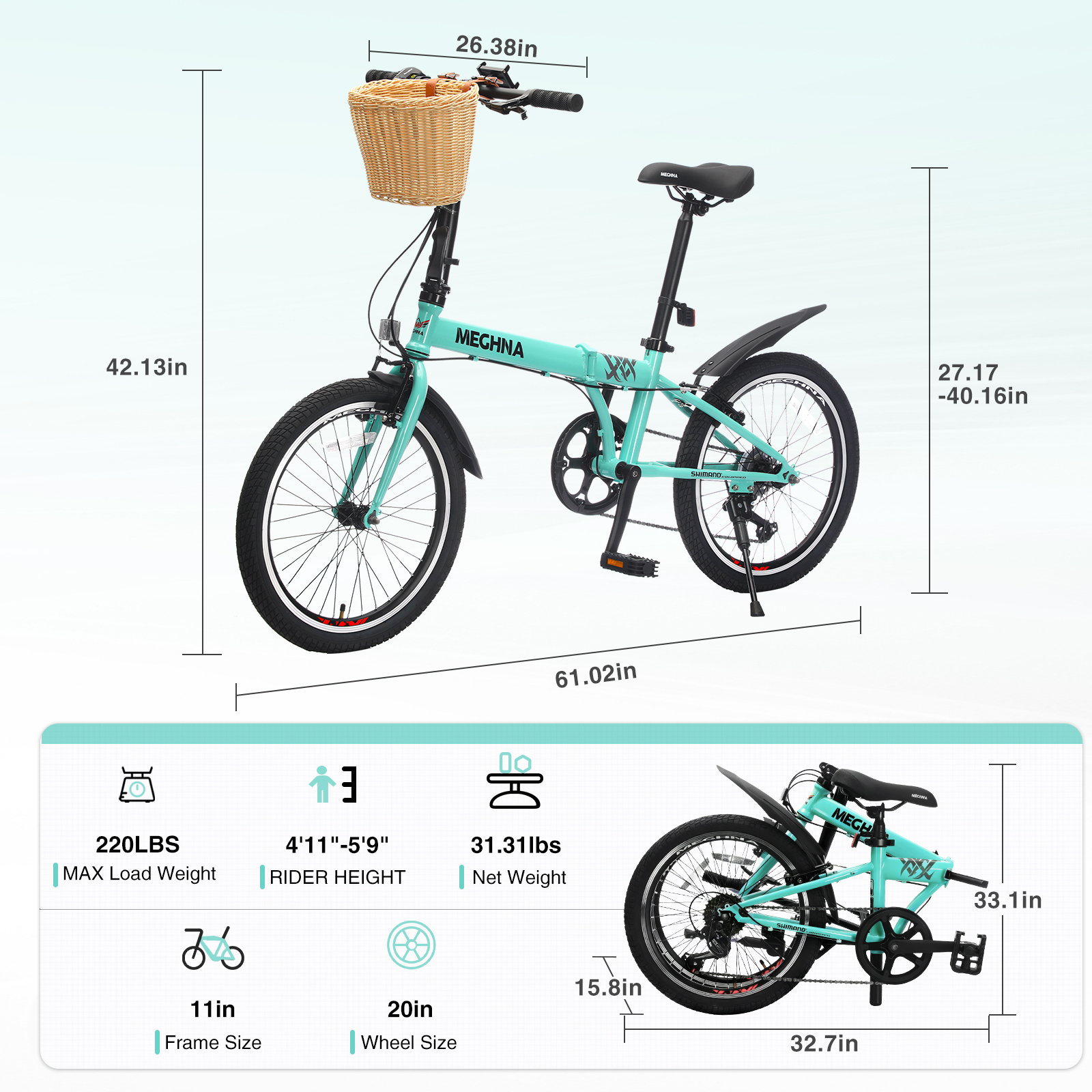 20" Folding Bike