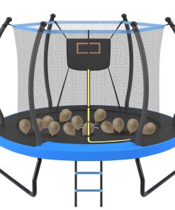 10FT Trampoline with Basketball Hoop, Enclosure net and Ladder