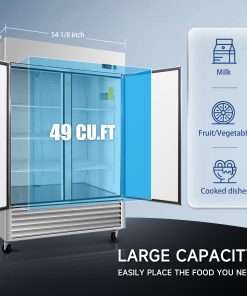 Orikool 54" Commercial Reach-In Refrigerator