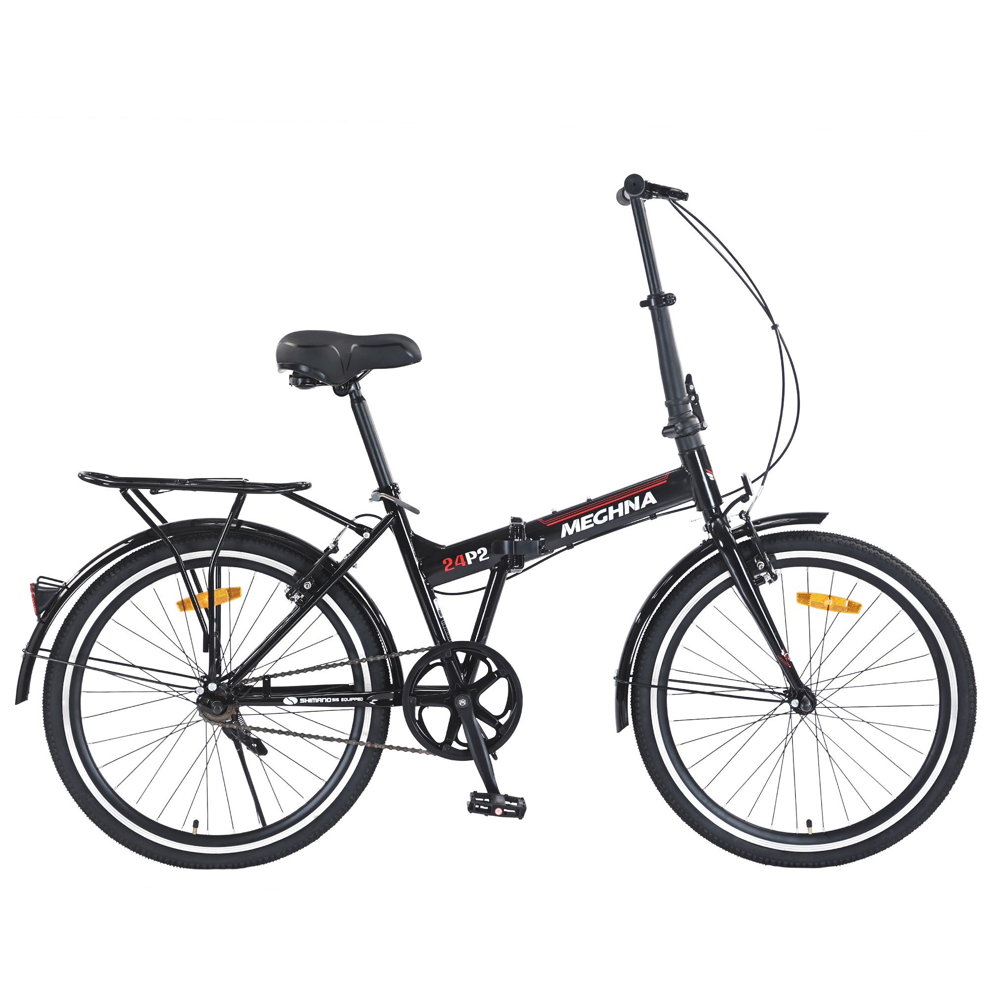 24 Inch Folding Bike for Adults with Fenders