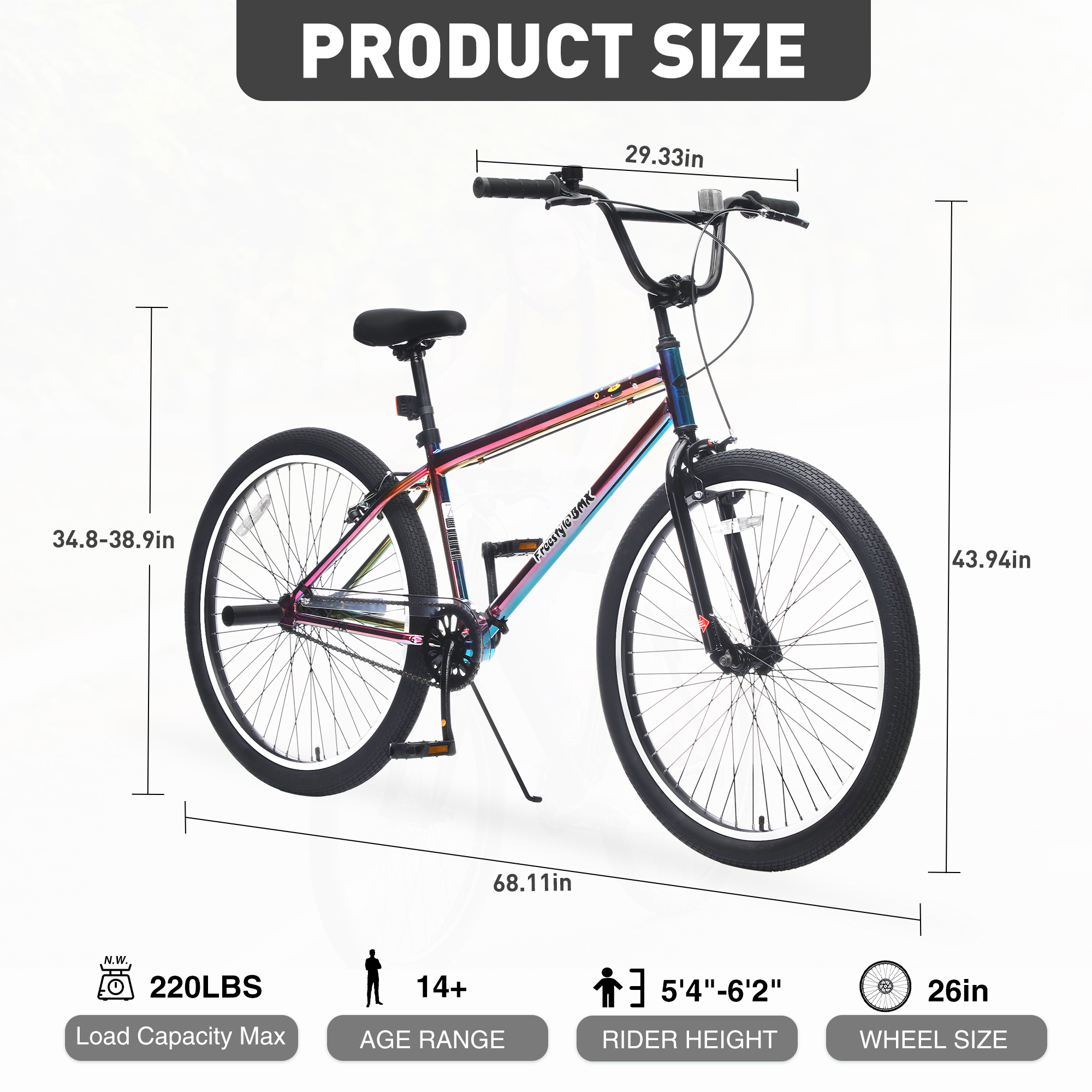ZUKKA 26 Inch Freestyle Bike for Teens