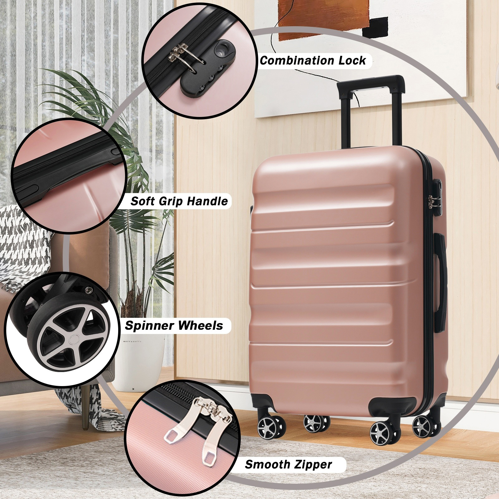 4 Piece of Hardshell ABS Luggage Set