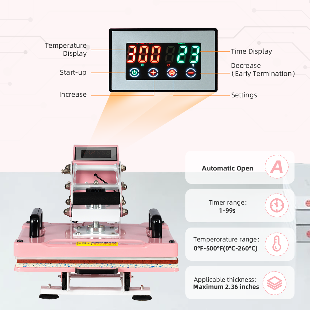 12x15 Semi-automatic Heat Press Machine