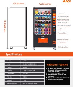 Snack & Drink Vending Machine With Credit Card Reader