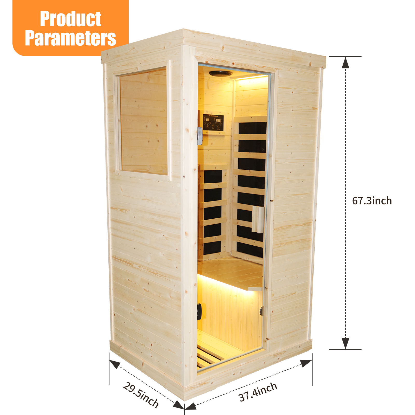 Single Person Spruce Far Infrared Sauna