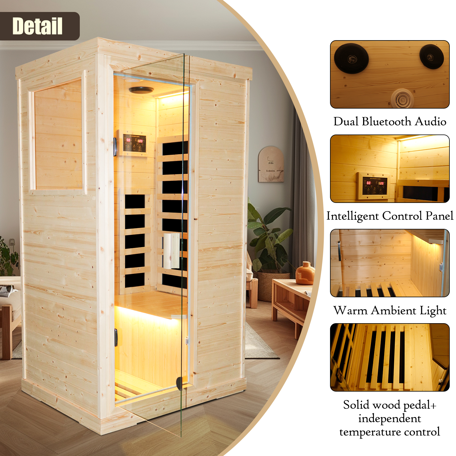 Single Person Spruce Far Infrared Sauna