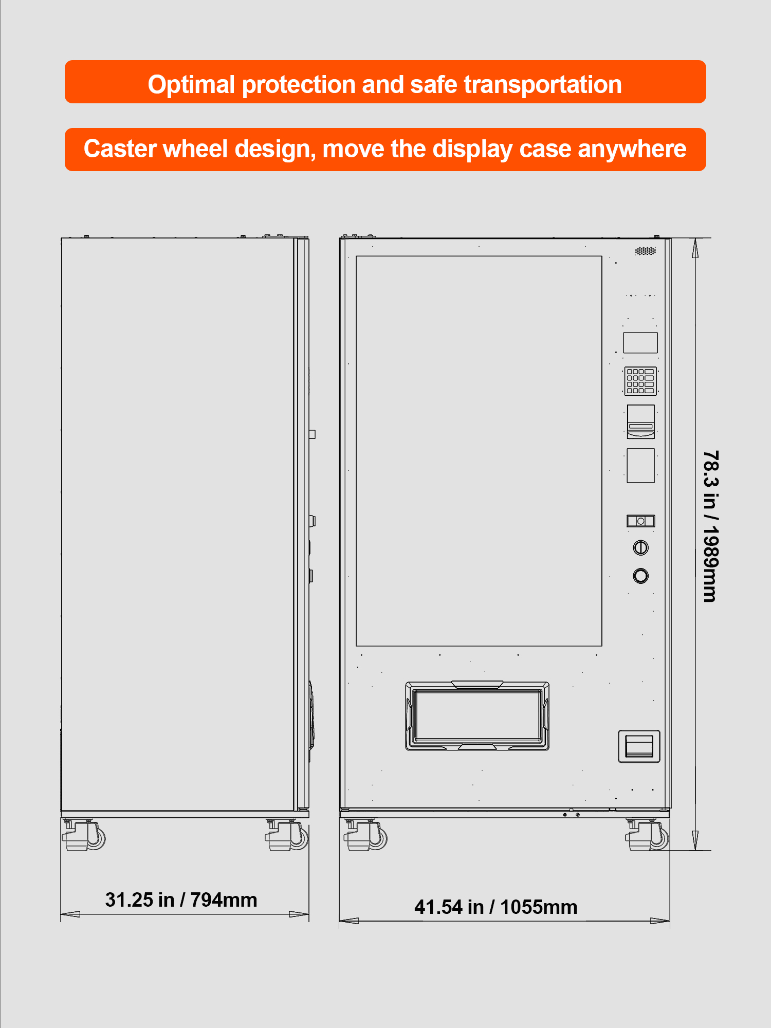 Snack & Drink Vending Machine With Credit Card Reader