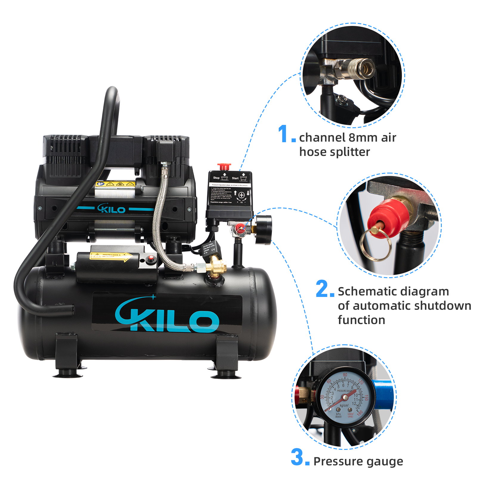 2 Gallon Oil Free Air Compressor