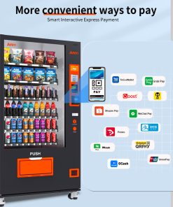 Snack & Drink Vending Machine with Coin, Bill Acceptor and Credit Card Reader