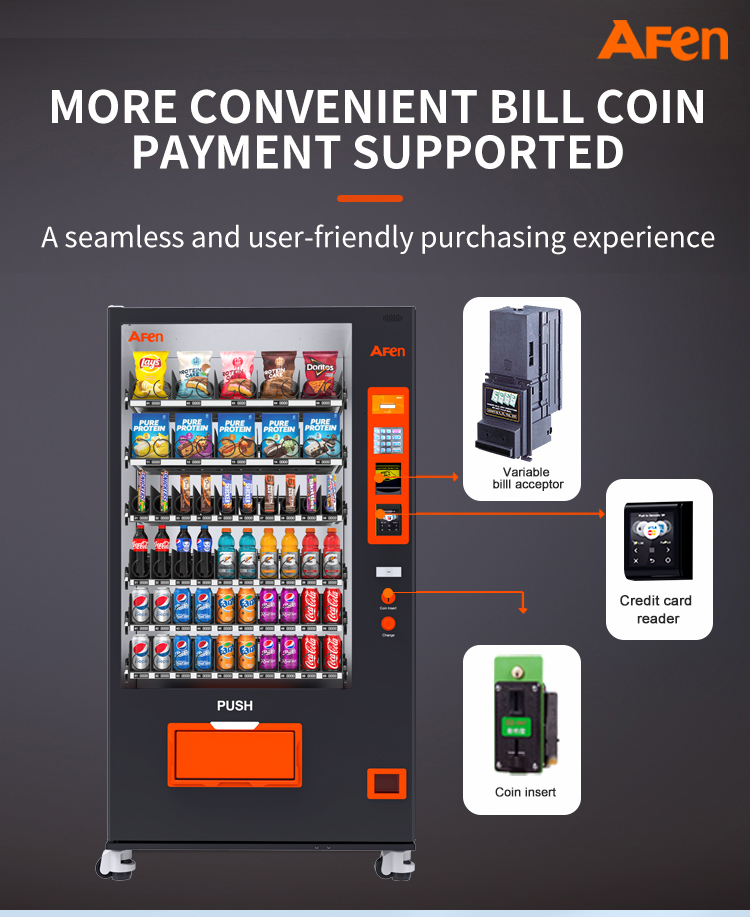 Snack & Drink Vending Machine With Credit Card Reader