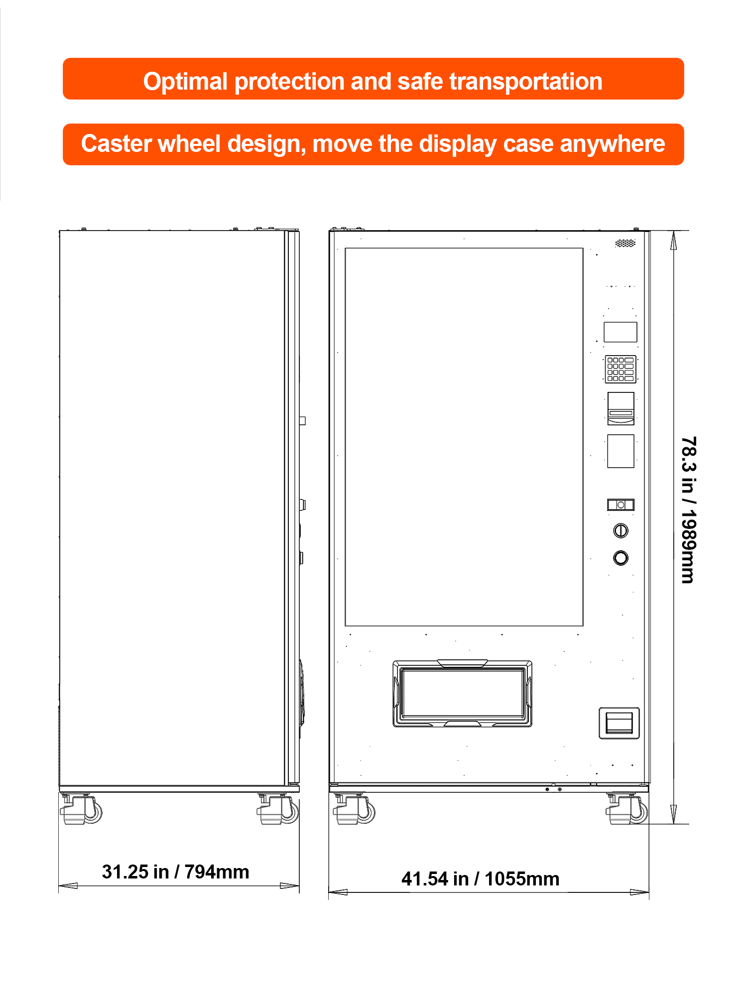 Snack & Drink Vending Machine With Coin And Bill Acceptor