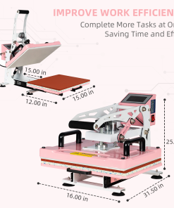 12x15 Semi-automatic Heat Press Machine