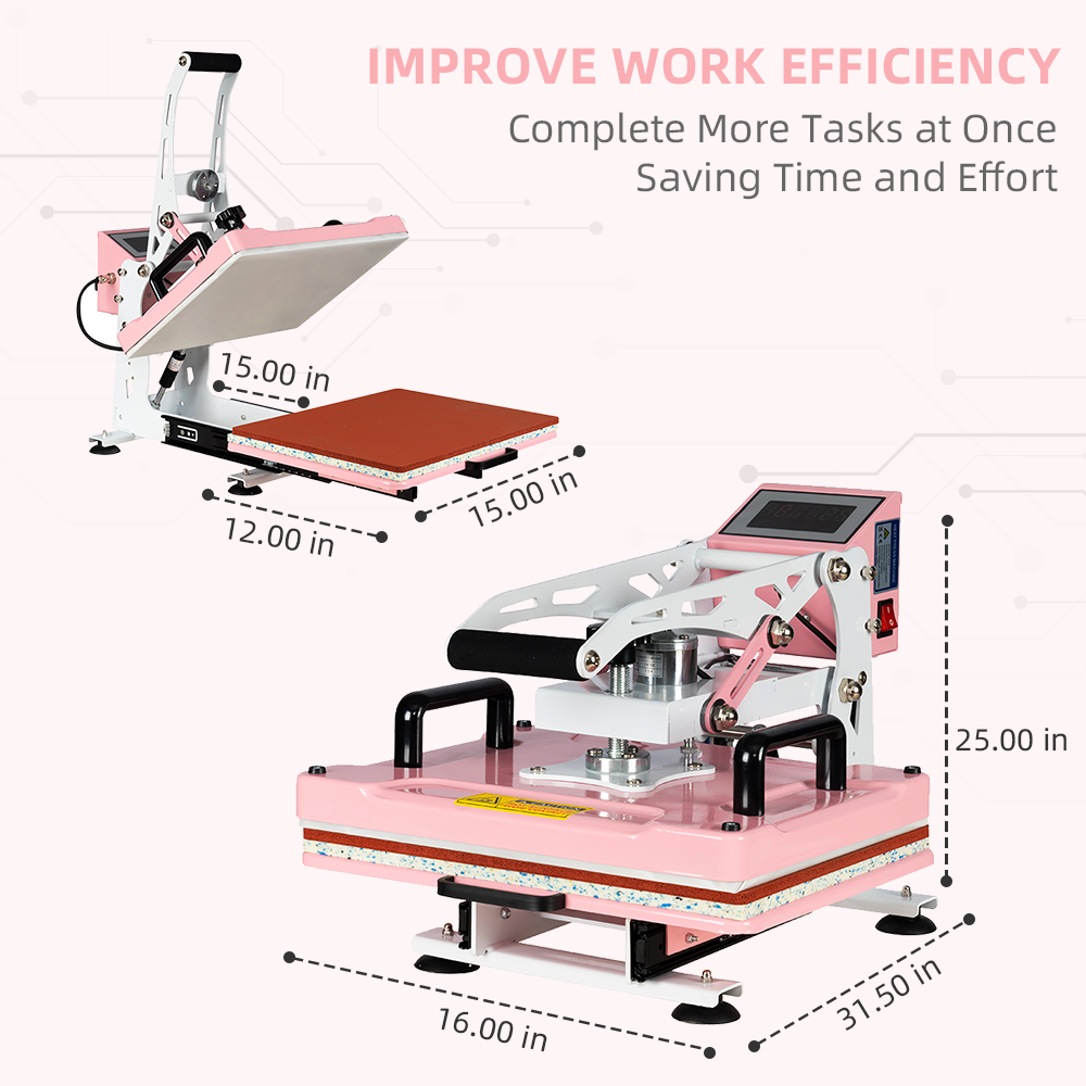 12x15 Semi-automatic Heat Press Machine