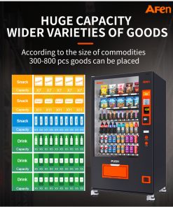 Snack & Drink Vending Machine With Coin And Bill Acceptor