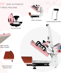 12x15 Semi-automatic Heat Press Machine