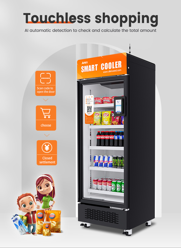 Refrigerated Vending Machine with Card Reader