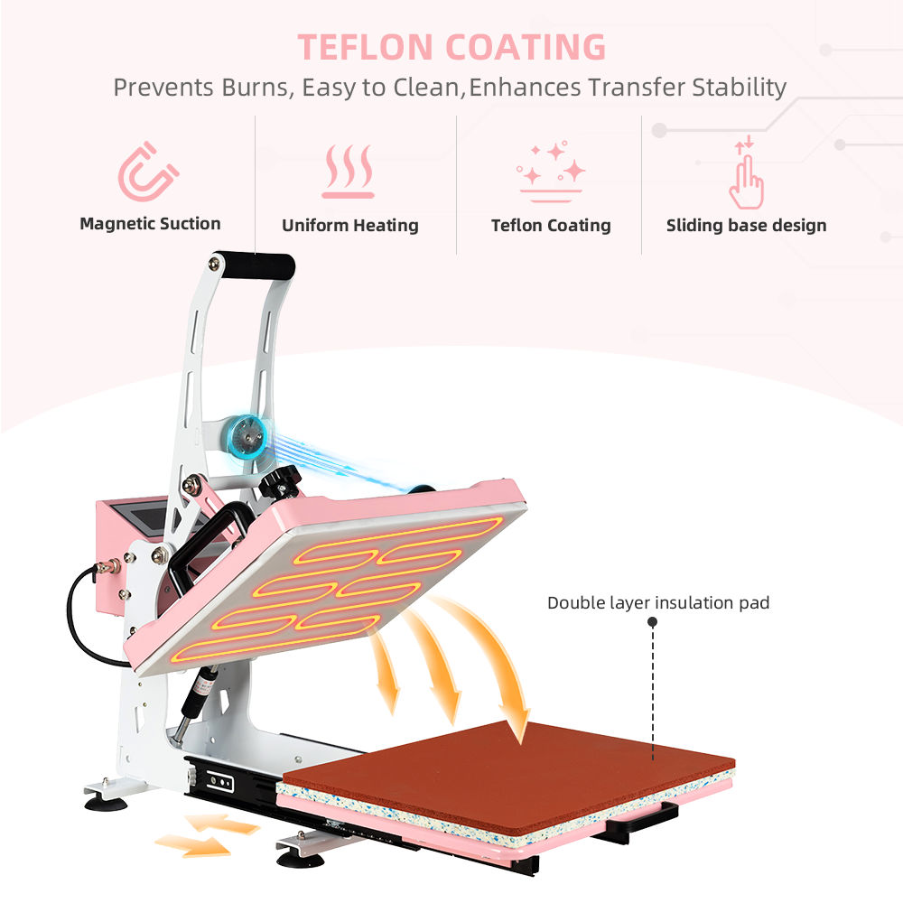 12x15 Semi-automatic Heat Press Machine