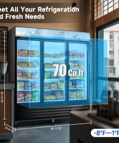 Glass Door Merchandiser Freezer 70 Cu.ft