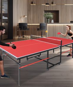 8FT Red Mid-Size Table Tennis Table
