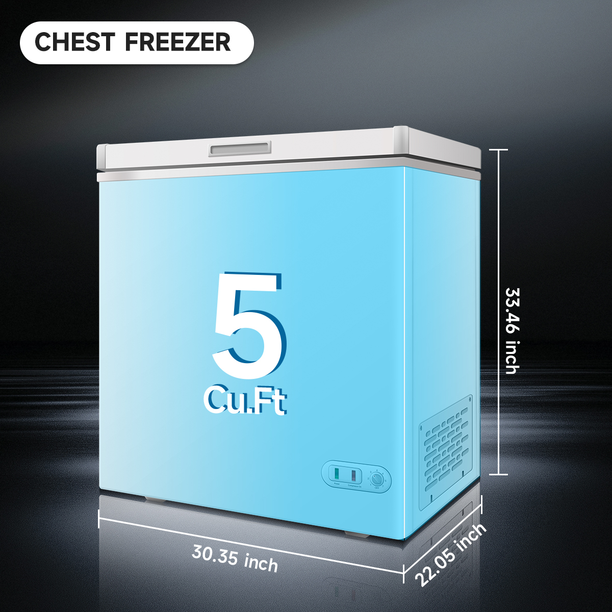 ORIKOOL 5.0 Cu.ft Commercial Chest Freezer