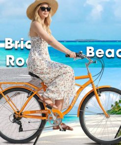 E-CARPAT A26265B 26 Inch 7-Speed Beach Cruiser Bike